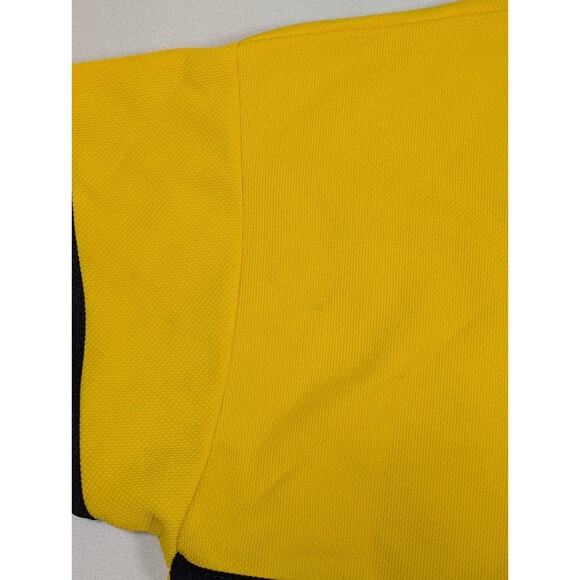 Vintage Southpole Jersey Polo Shirt L Yellow Quarter Zip Sporting Gear Spell Out - Picture 7 of 9